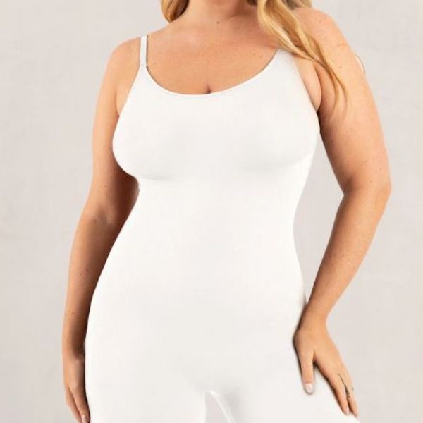 Body z okrągłym dekoltem do połowy ud